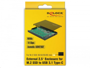 Delock M.2 külső SSD ház fekete (42609)